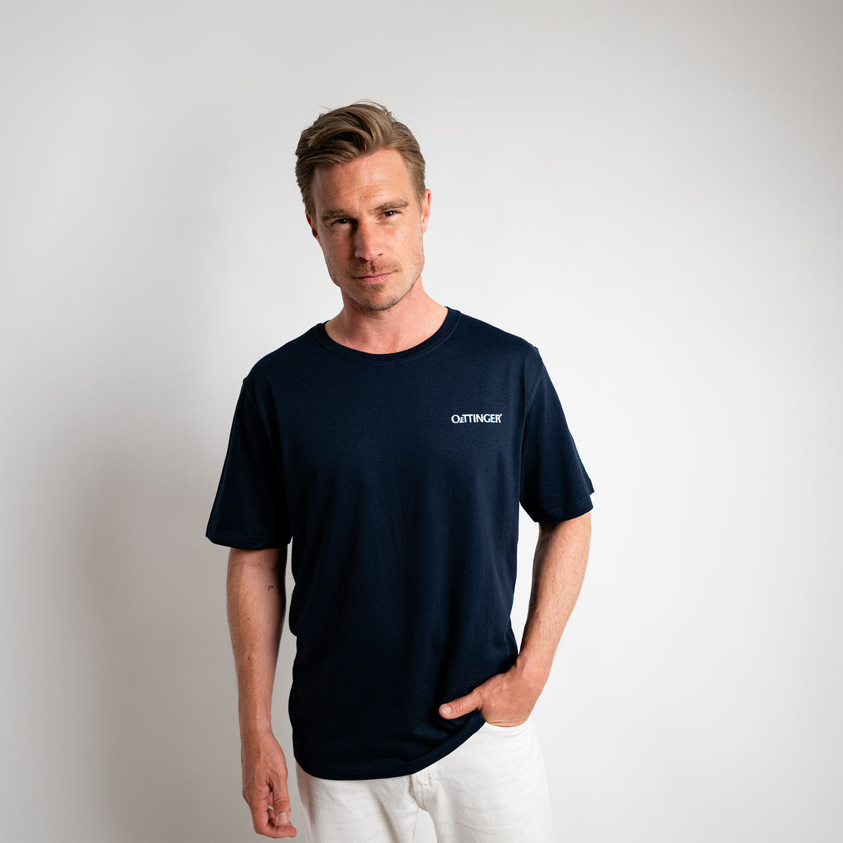 T - Shirt marine Rundhals