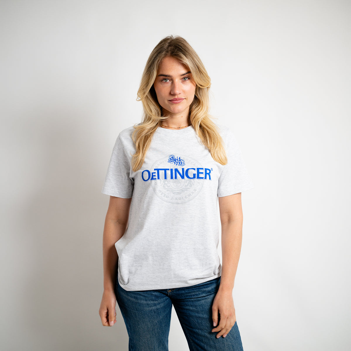 T - Shirt grau Rundhals