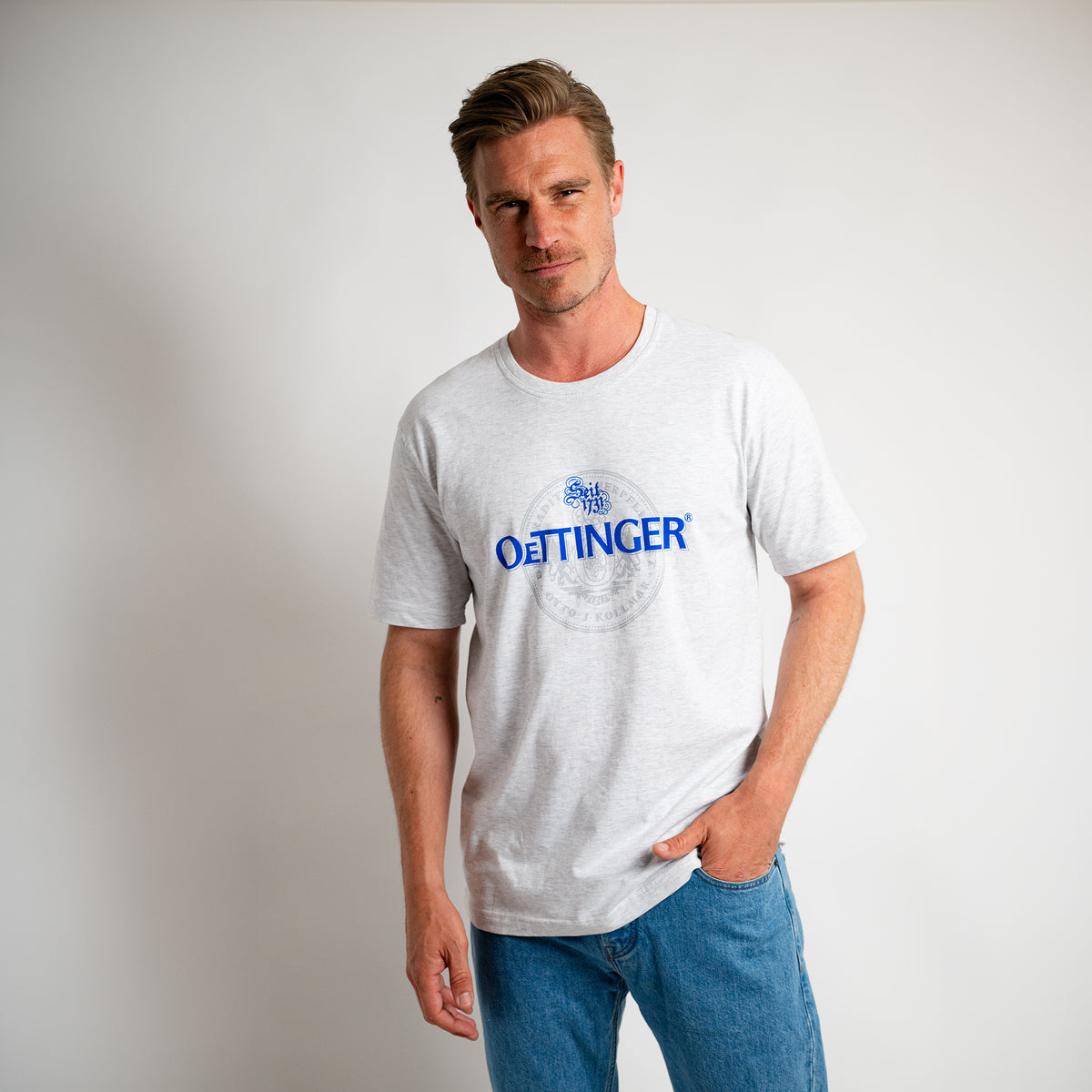 T - Shirt grau Rundhals